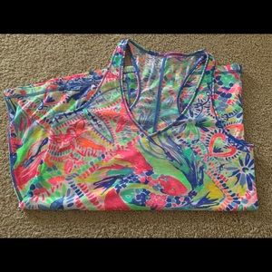 Lilly Pulitzer dancing on the deck lux tank top